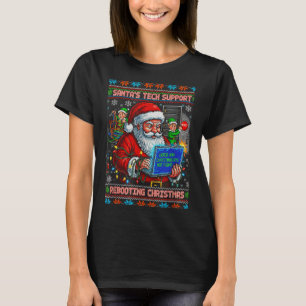 Tech Ugly s Support Santa Rebooting T-Shirt