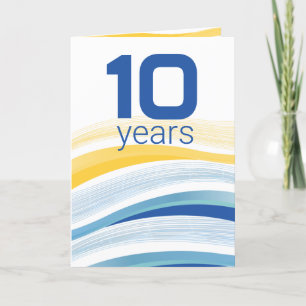 Tech wave custom years employee anniversary award card