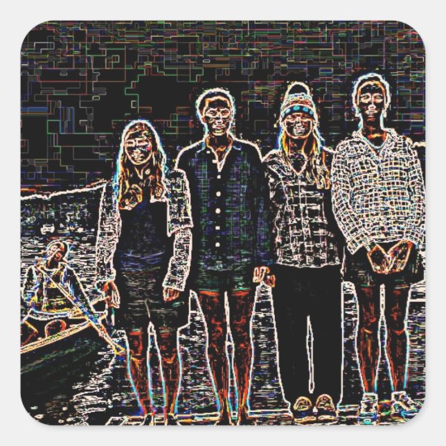 TechANOE Square Sticker (Front)