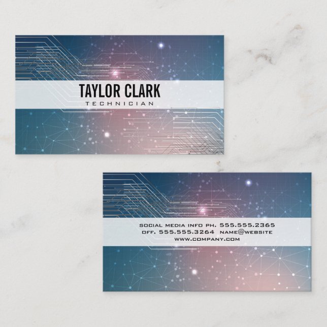 Techie Background Business Card (Front/Back)