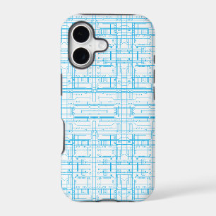 Techie circuit blueprint pattern iPhone 5 case