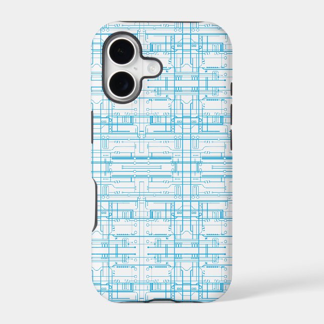 Techie circuit blueprint pattern iPhone 5 case (Back)