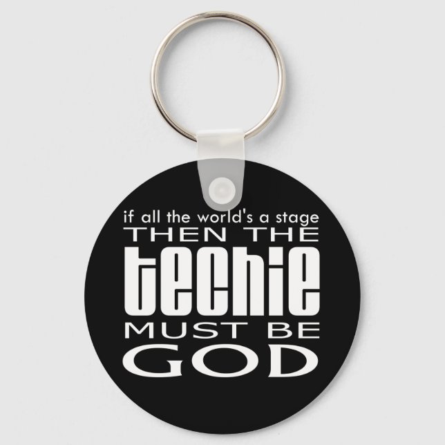 Techie God Key Ring (Front)