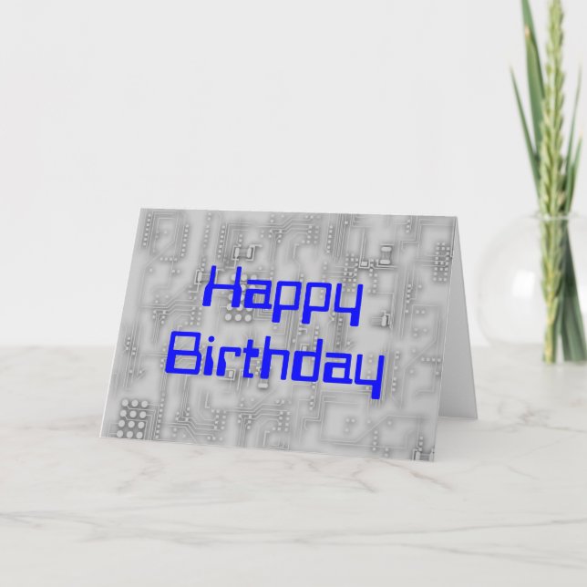 Techie HappyBirthday Card (Front)
