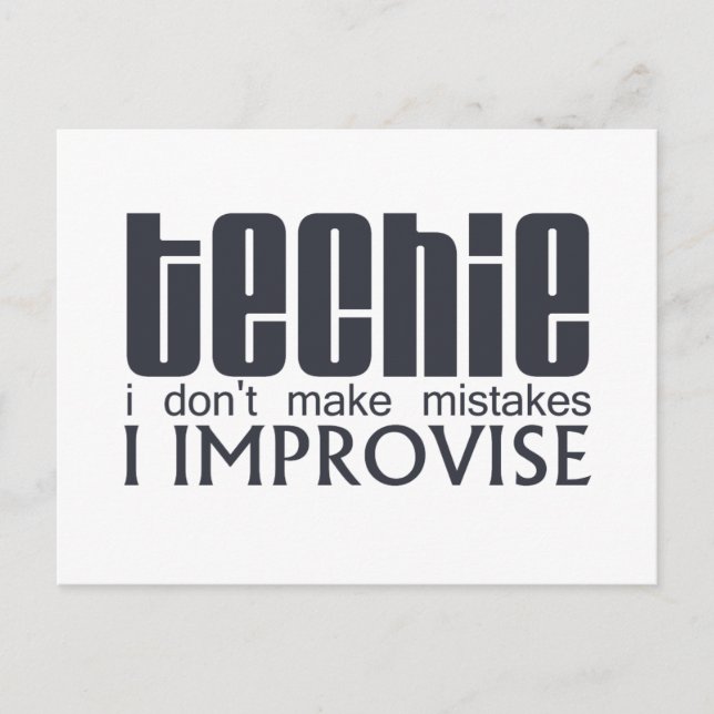 Techie Improvise Postcard (Front)