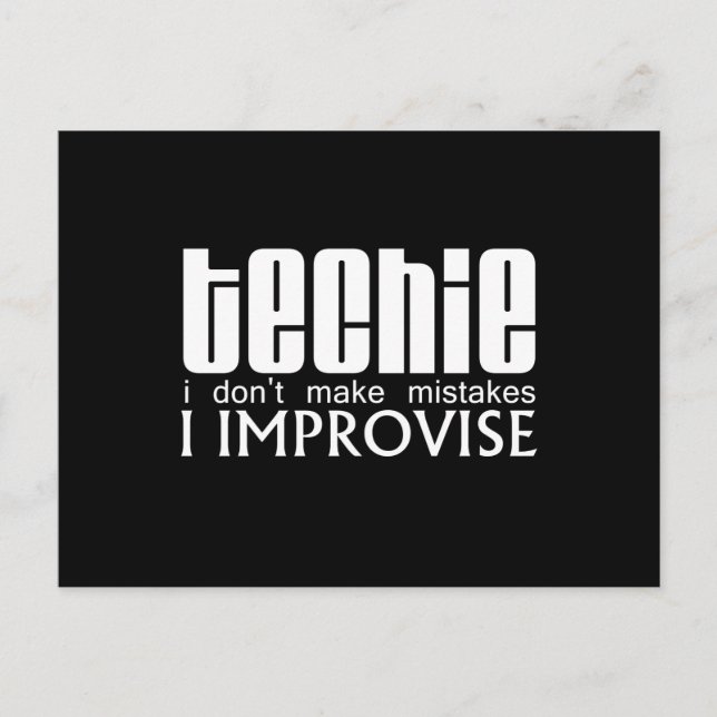 Techie Improvise Postcard (Front)