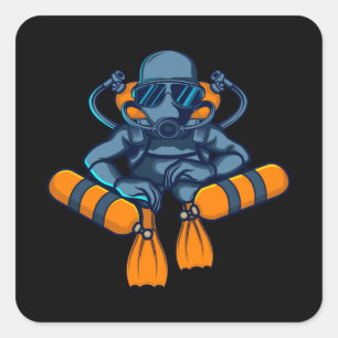 Technical Diver Technical Divers Rebreather Square Sticker