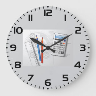 Technical Drawing Office Supplies Large Clock