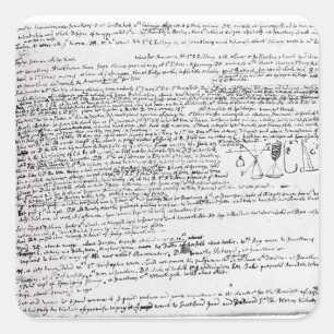 Technical drawings square sticker