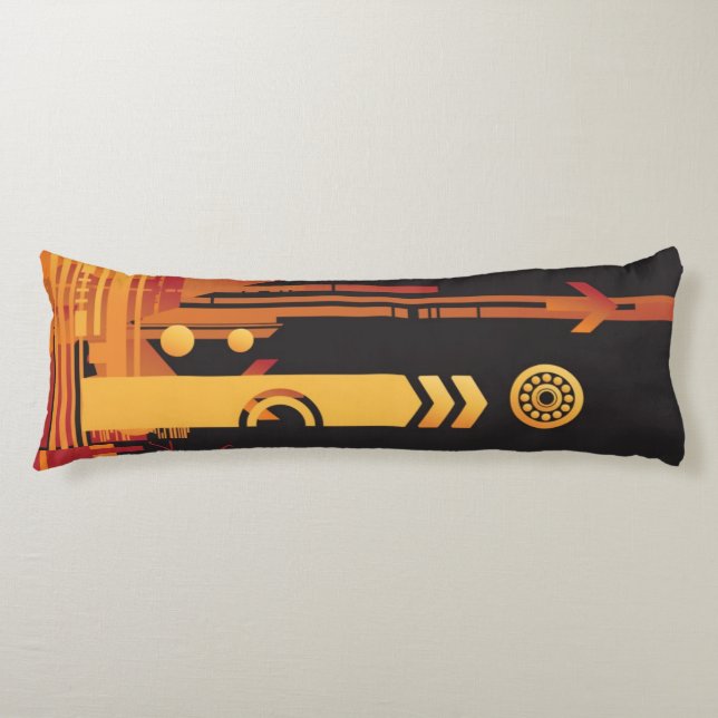 Technical halftone background 2 body cushion (Front)