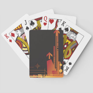 Technical halftone background 2 playing cards