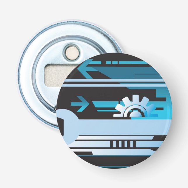 Technical halftone background 3 bottle opener (Front)