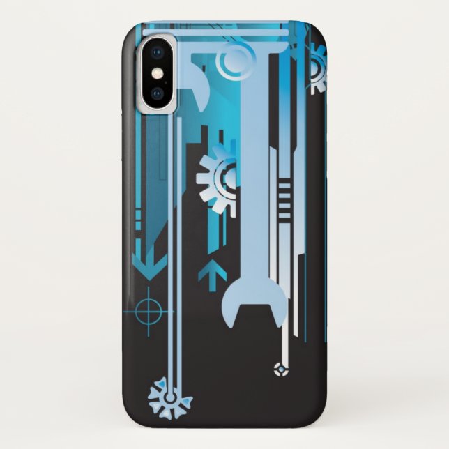 Technical halftone background 3 Case-Mate iPhone case (Back)