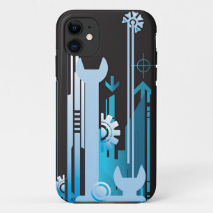 Technical halftone background 3 iPhone 11 case