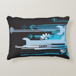 Technical halftone background 3 decorative cushion