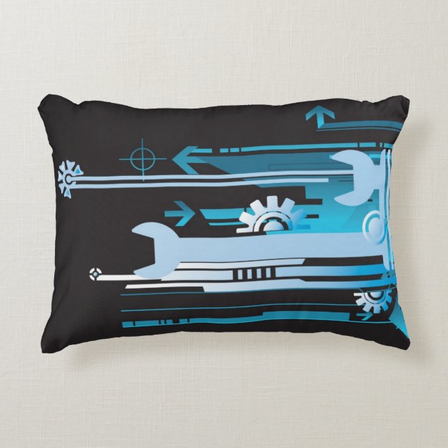 Technical halftone background 3 decorative cushion (Front)