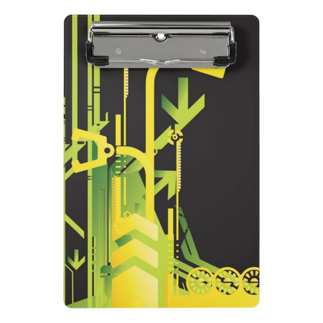 Technical halftone background 4 mini clipboard (Front)