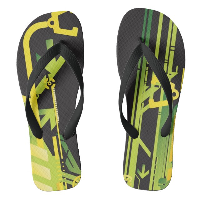 Technical halftone background 4 thongs (Footbed)