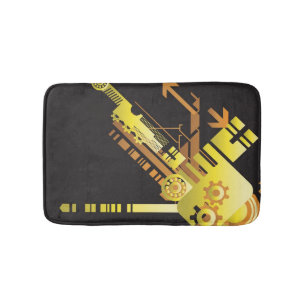 Technical halftone background 5 bath mat