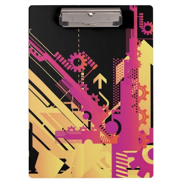 Technical halftone background 7 clipboard (Front)