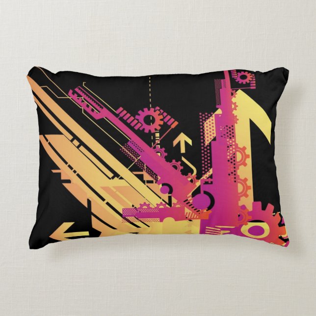 Technical halftone background 7 decorative cushion (Front)