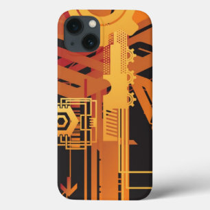 Technical halftone background iPhone 13 case