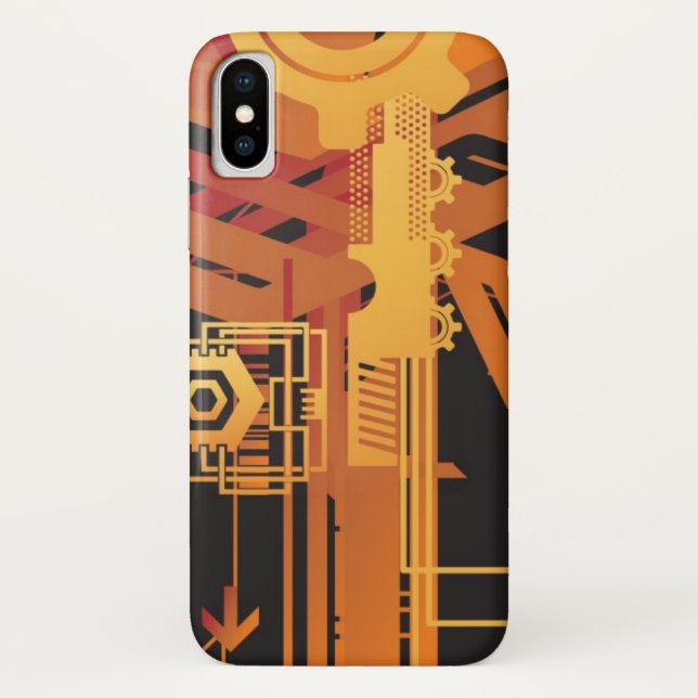 Technical halftone background Case-Mate iPhone case (Back)