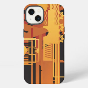 Technical halftone background iPhone case