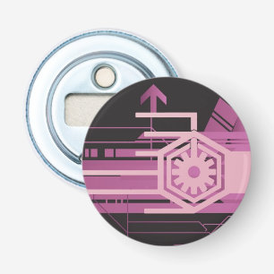 Technical halftone pattern bottle opener