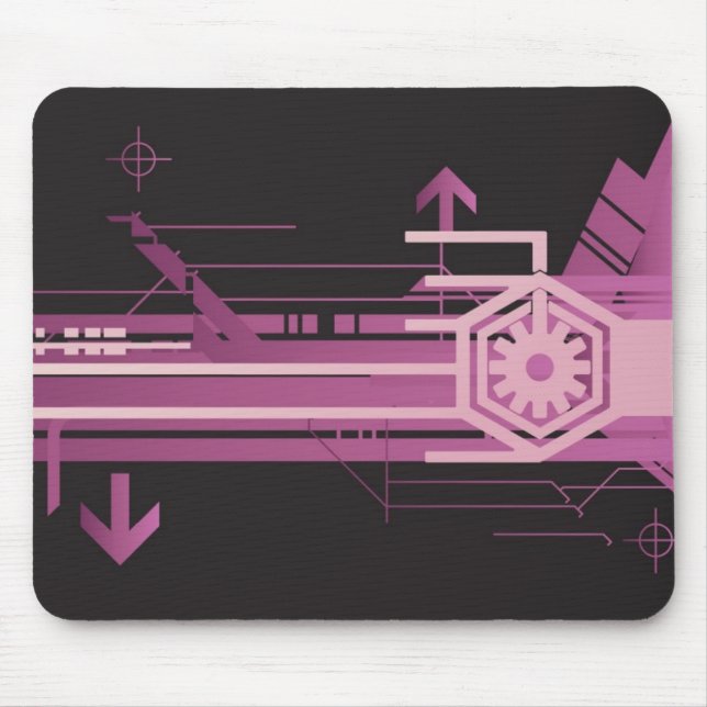 Technical halftone pattern mouse pad (Front)