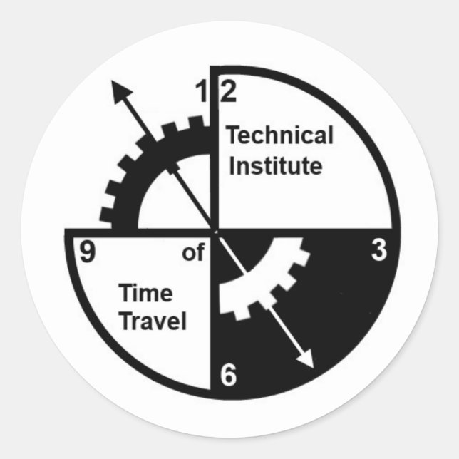 Technical Institute of Time Travel Sticker (Front)