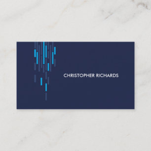 Technical Pattern in Blue II Business Card