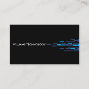 Technical Pattern in Blue on Black Business Card