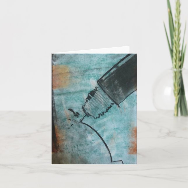 Technical Pen, by Brad Hines, pastel Notecard (Front)