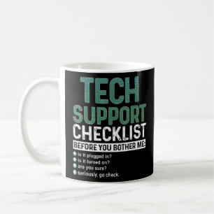 Technical Support Checklist All Things Geek Progra Coffee Mug