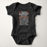 Technical Support Checklist Computer IT Programmer Baby Bodysuit<br><div class="desc">This graphic idea is for IT tech lovers. This funny graphic / quote clothing makes all computer programmers and software engineers happy.</div>