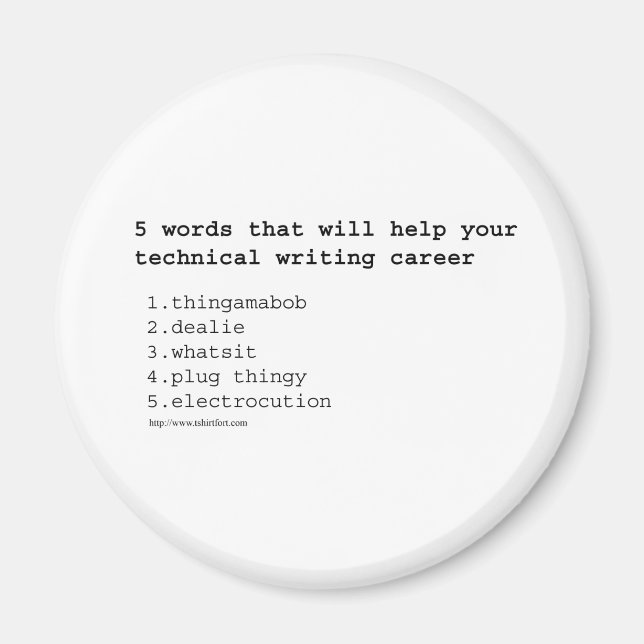 Technical Writer Magnet (Front)