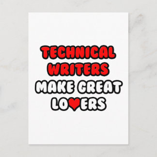 Technical Writers Make Great Lovers Postcard