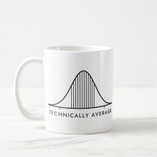 Technically Average Bell Curve Statistics Coffee Mug