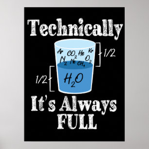 Technically It's Alway Full Funny Science Poster