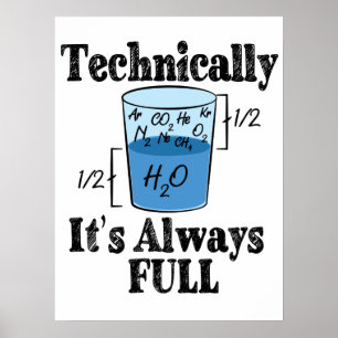 Technically It's Always Full Funny Science Poster