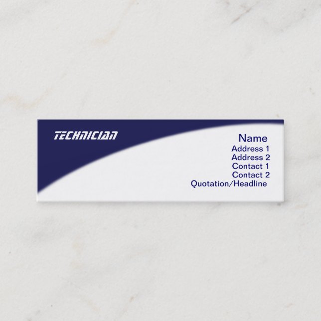 Technician Business Card (Front)