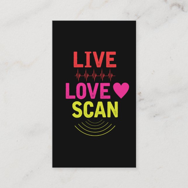 Technician healthcare Nurse Sonographer Ultrasound Business Card (Front)