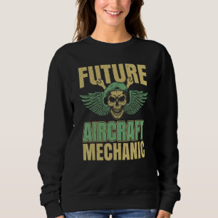 Technician Skull Engineer Aircraft Mechanic 1 Sweatshirt