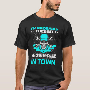 Technician Skull   Engineer Aircraft Mechanic T-Shirt
