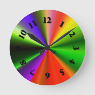 Technicolor Round Clock