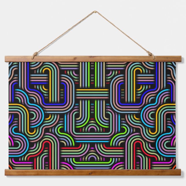 Technicolor Trails Hanging Tapestry (Front)
