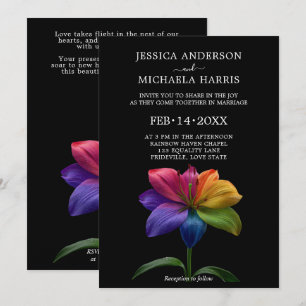 🌈 Technicolor Vows Wedding Invitation