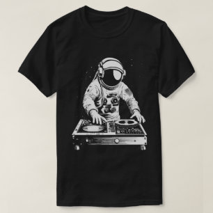 Techno Astronaut DJ Disco Electronic EDM Music  T-Shirt