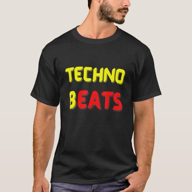 TECHNO BEATS B EATS FOR Electronic Music Fans T-Shirt (Front)